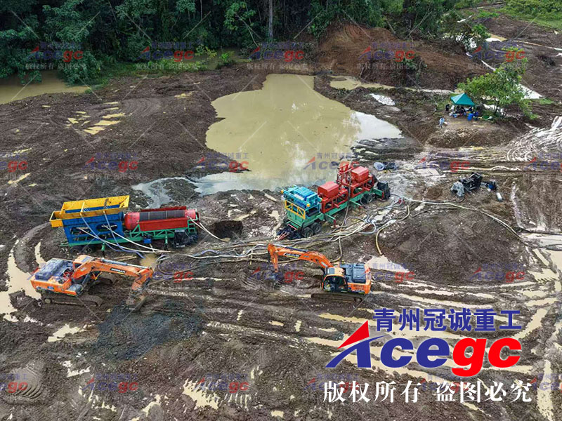 哥倫比亞金屬礦提取設(shè)備現(xiàn)場